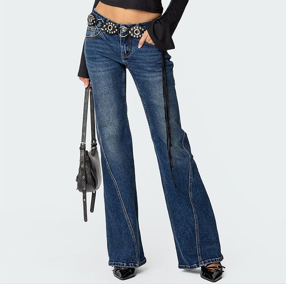 Brand New Edikted Colton Boot Cut Low Rise Jeans Lg